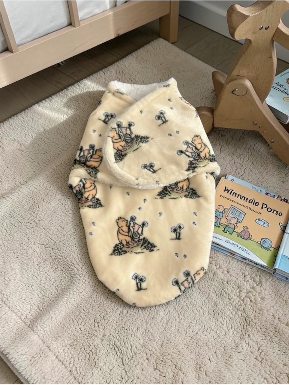 Pooh Bear Collection Baby Swaddle Sack Winnie-the-Pooh Print -‎ Soft Yellow
